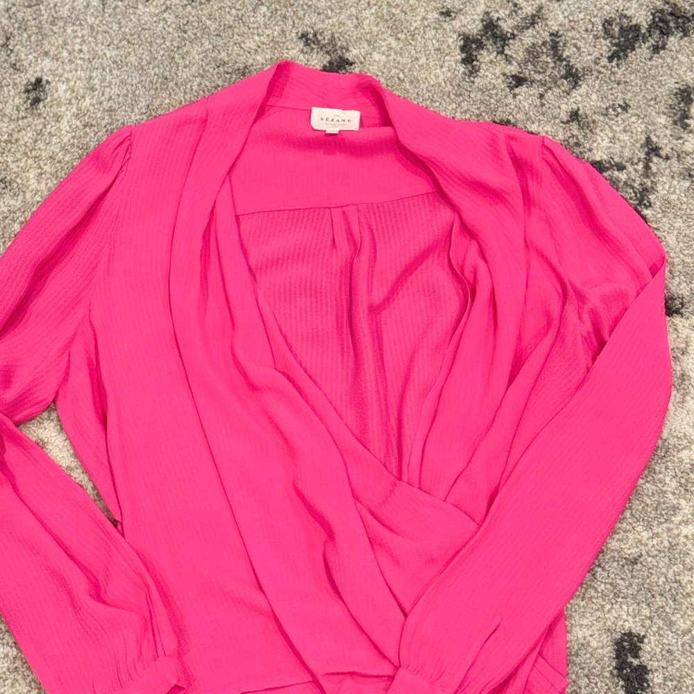 Pink Sezane Long Sleeve Top